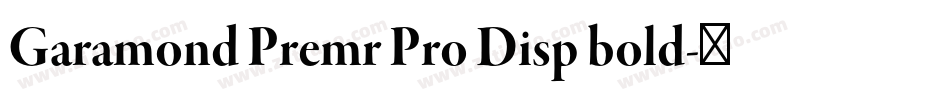 Garamond Premr Pro Disp bold字体转换